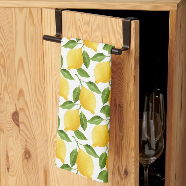 Citrons Serviettes de cuisine (Pliage en tiers)