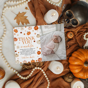 Citrouille 1er anniversaire Carte de remerciements