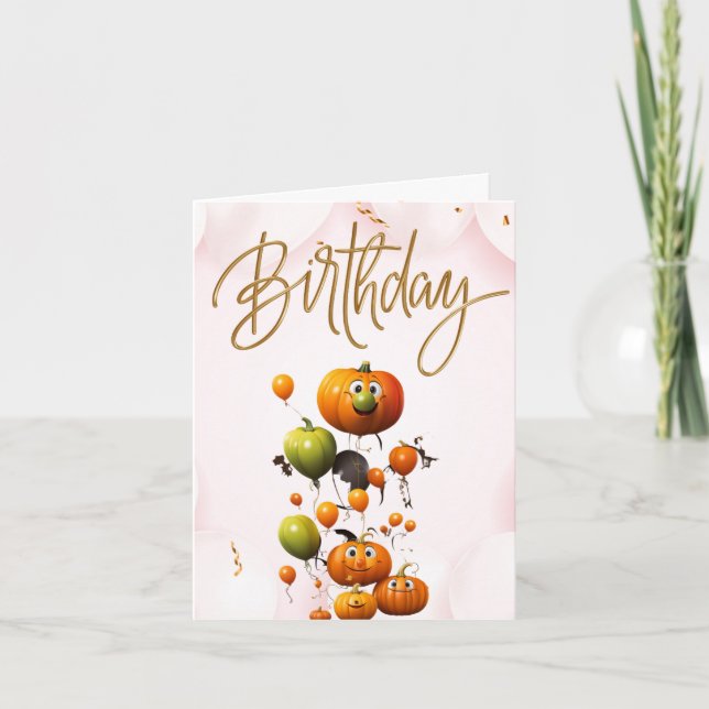 Citrouille Anniversaire délice : Carte Anniversair (Devant)