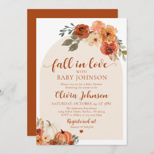 Citrouille Automne  Automne Baby shower Invitation