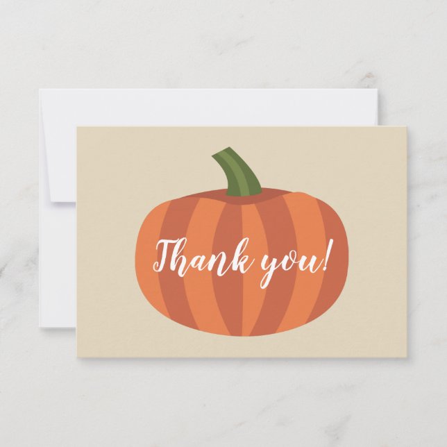 Citrouille Automne Baby shower d'automne Merci (Devant)