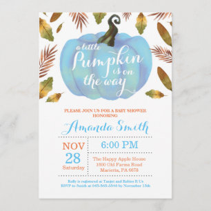 Citrouille  Automne Baby shower Invitation