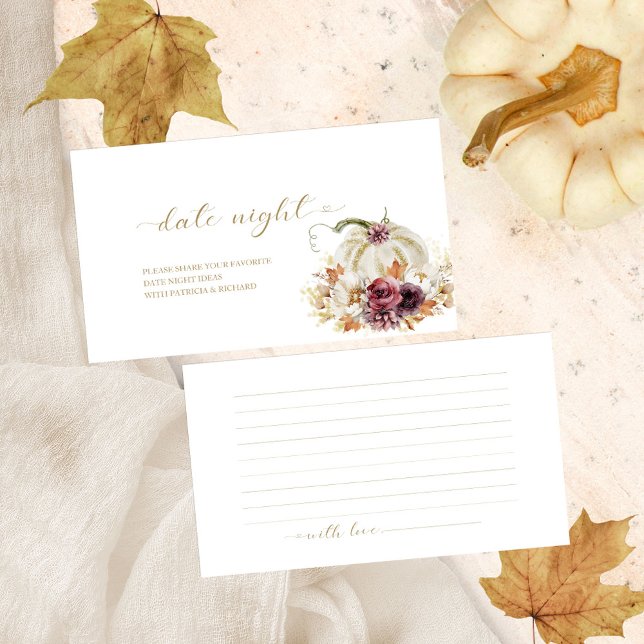 Citrouille Automne Fête des mariées Date Cartes de (Créateur téléchargé)