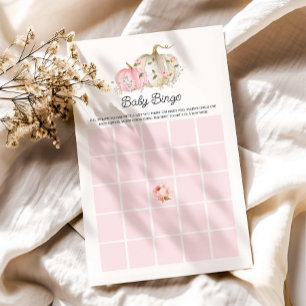 Citrouille Automne Fille Bingo Bingo Carte de jeu