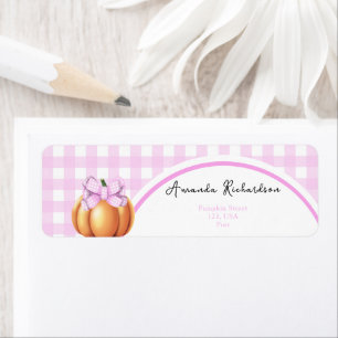 Citrouille avec arc rose et arc en cage