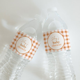 Citrouille Baby shower bouteille d'eau Étiquettes