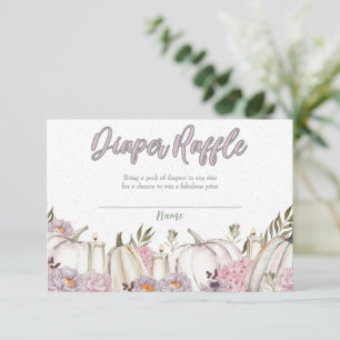 Citrouille Baby shower rose  Déchets Carte Raffle