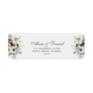 Citrouille blanc avec Fleurs sauvages Adresse de r