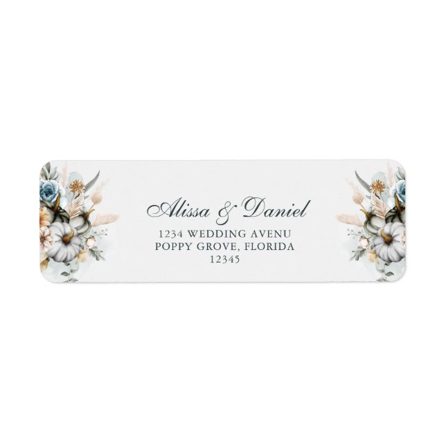 Citrouille blanc avec Fleurs sauvages Adresse de r (Devant)