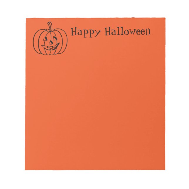 Citrouille Bloc-notes Halloween (Devant)