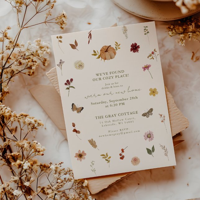 Citrouille Boho Fall Fleur sauvage Invitation de c (Créateur téléchargé)