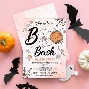 Citrouille Boo Halloween Bash Party invitation