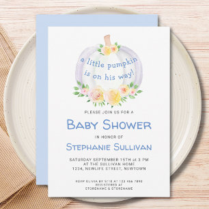 Citrouille Boys Baby shower Invitation