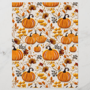 citrouille brodé papier de motif de l'automne