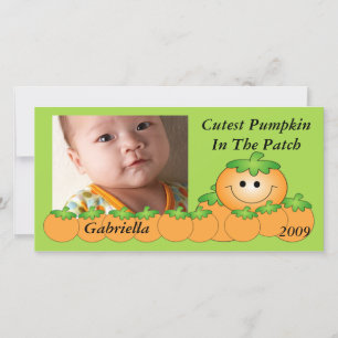 Citrouille Cutest Enfants Carte photo Halloween