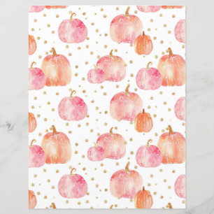 citrouille d'aquarelle chute papier motif