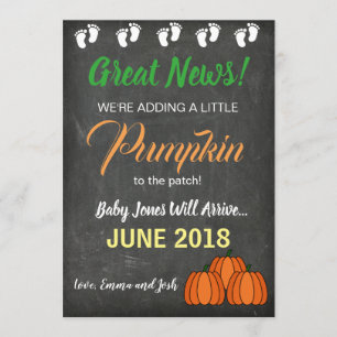 Citrouille d'automne Patch bébé Faire-part de gros