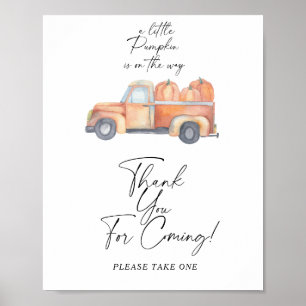 Citrouille de camion - Merci pour venir Poster