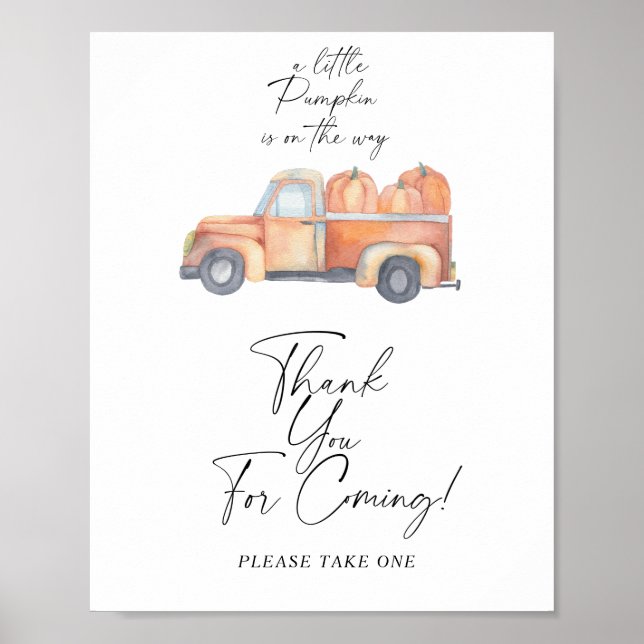 Citrouille de camion - Merci pour venir Poster (Devant)