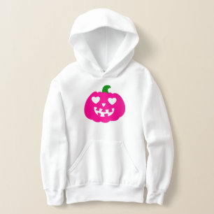citrouille de cœur rose d'Halloween jack-o-lantern