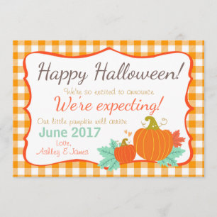 Citrouille de faire-part de grossesse de Halloween