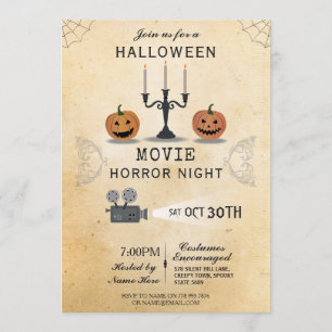 Citrouille de fête d'Halloween Horreur Invitation 
