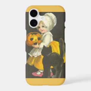 Citrouille de fille Chat Halloween Vintage