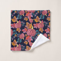 Citrouille de la marine automnale Feuilles Motif d