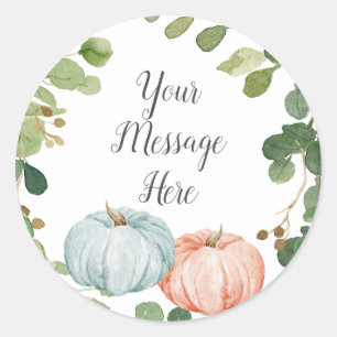 Citrouille de verdure Votre message ici Sticker