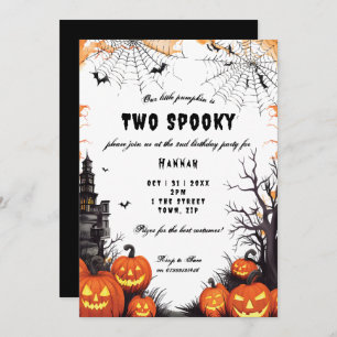 Citrouille d'Halloween 2e anniversaire invitation