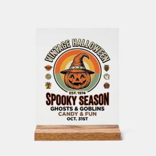 Citrouille d'Halloween Chapeau de Sorcière Vintage