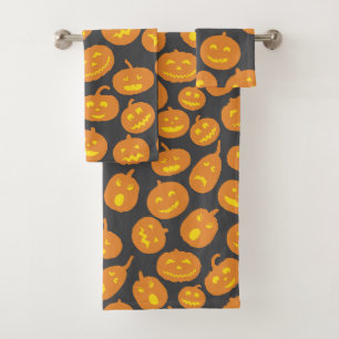 Citrouille d'Halloween Orange Jack O'Lantern Noir