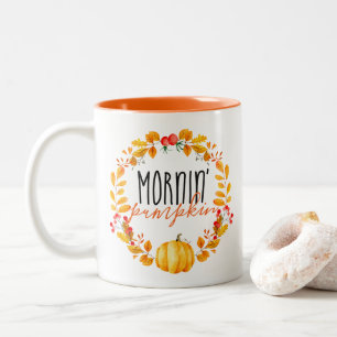 Citrouille du matin Chute d'aquarelle café Mug