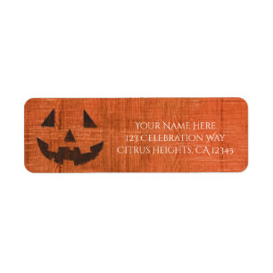 Citrouille en bois orange fête rustique d'Hallowee