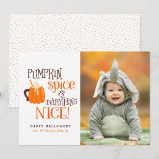 Citrouille épice Halloween Cartes photos