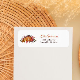 Citrouille Fall Floral Baby shower adresse de reto