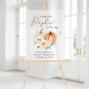 Citrouille Floral Baby shower Frosted Welcome