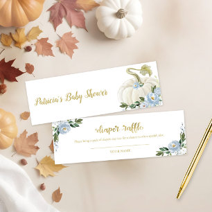 Citrouille Floral Bleu Chute Baby shower Déchets R