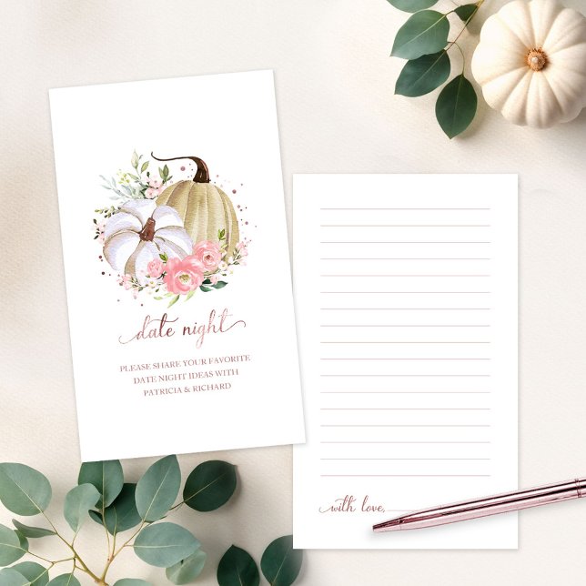Citrouille Floral Fête des mariées Date Cartes de  (Créateur téléchargé)