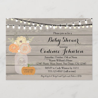 Citrouille Genre Baby shower neuronal Invitation