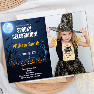 Citrouille Halloween Anniversaire Invitations avec