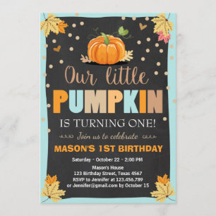 Citrouille Invitation d'anniversaire Garçon Annive