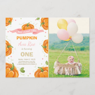 Citrouille Invitation d'anniversaire Pink Premier 
