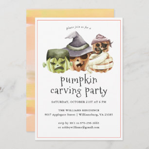 Citrouille  Invitation du parti Halloween