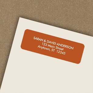 Citrouille moderne simple Orange Adresse de retour