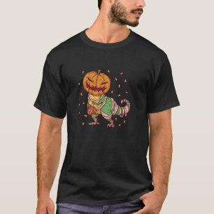 Citrouille Mummy Dinosaur Drôle Halloween T-Shirt