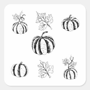 Citrouille noir pour Sticker Halloween