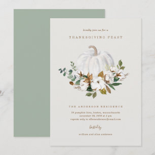 Citrouille Pays Thanksgiving Dîner Invitation