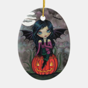 Citrouille Pixie Vampire Mignon Ornement d'Hallowe