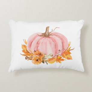 Citrouille rose automne et Coussin d'accents Rainb